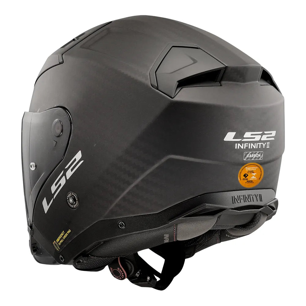 CAPACETE INFINITY II C SOLID CARBON FOSCO