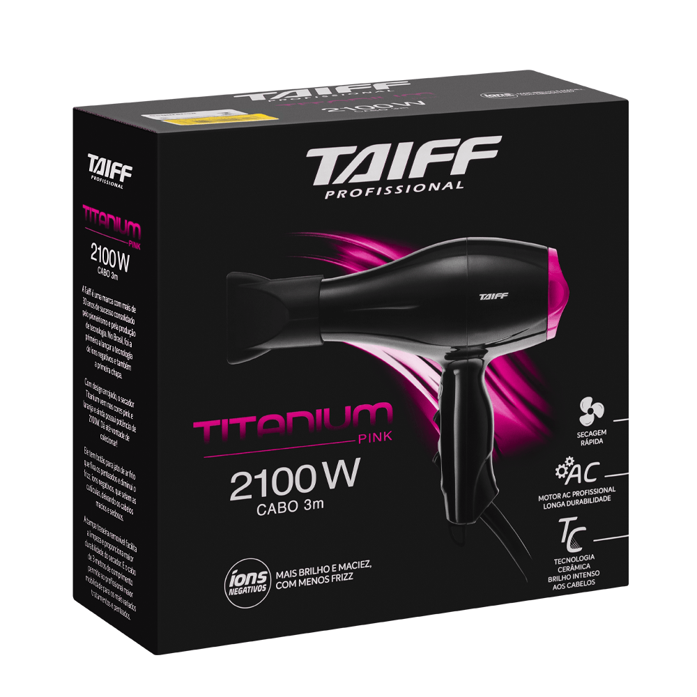 Secador de Cabelo Titanium 2100W Pink - Imagem 6